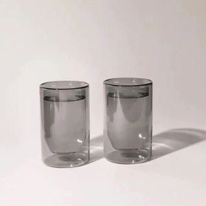 Yield Double Wall Glasses Gray  - 12oz